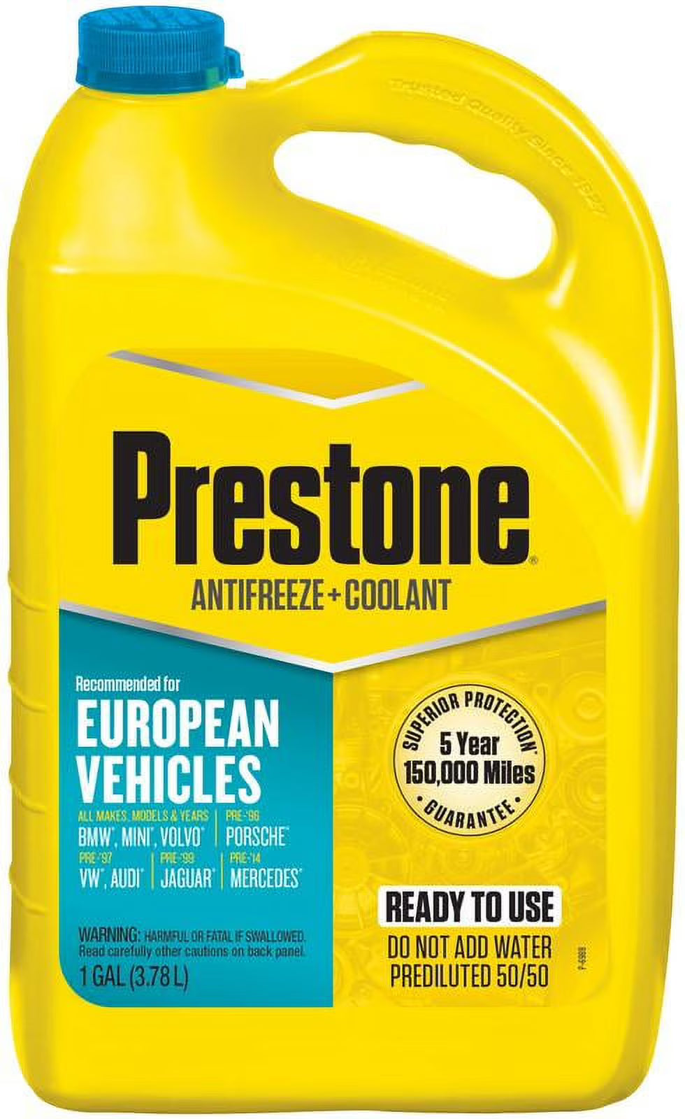 Prestone 50/50 Prediluted Antifreeze Coolant – European Vehicles